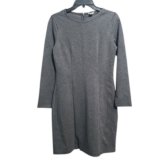 J. Crew Factory Gray Long-Sleeve Stretch Ponte Dress Size 4 - Picture 1 of 3